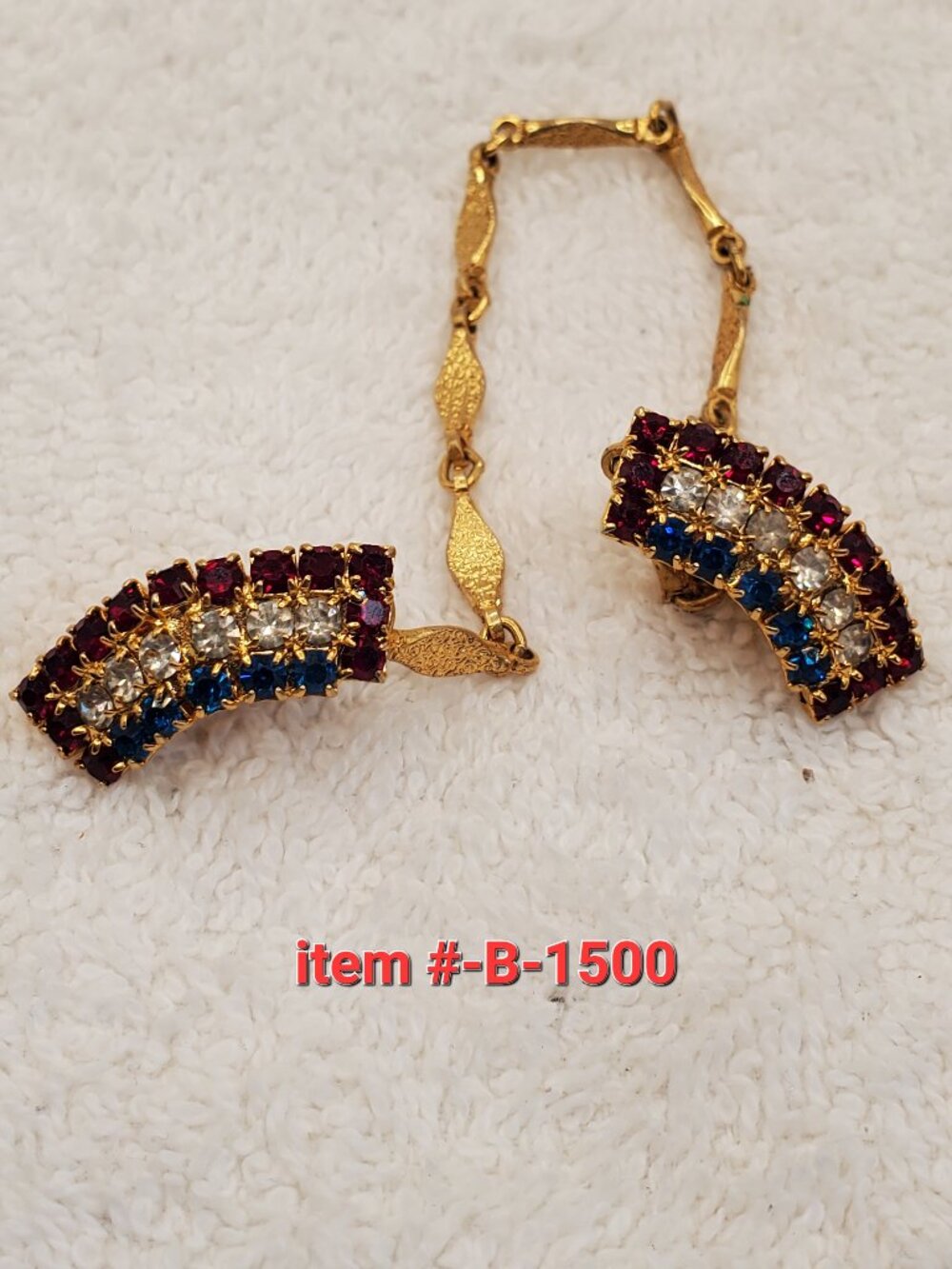 1 Tie Clip , item # B -1500,.  wt.  13 grams.